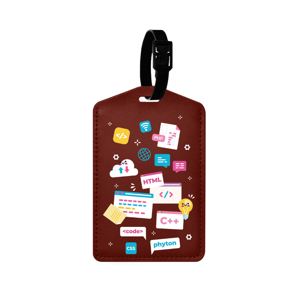 Vegan Leather Bag Tag - Developer
