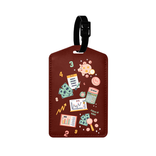 Vegan Leather Bag Tag - Finance