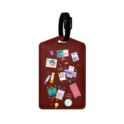 Vegan Leather Bag Tag - Officer