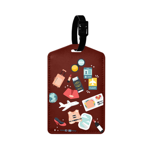 Vegan Leather Bag Tag - Stewardess or Flight Attendant