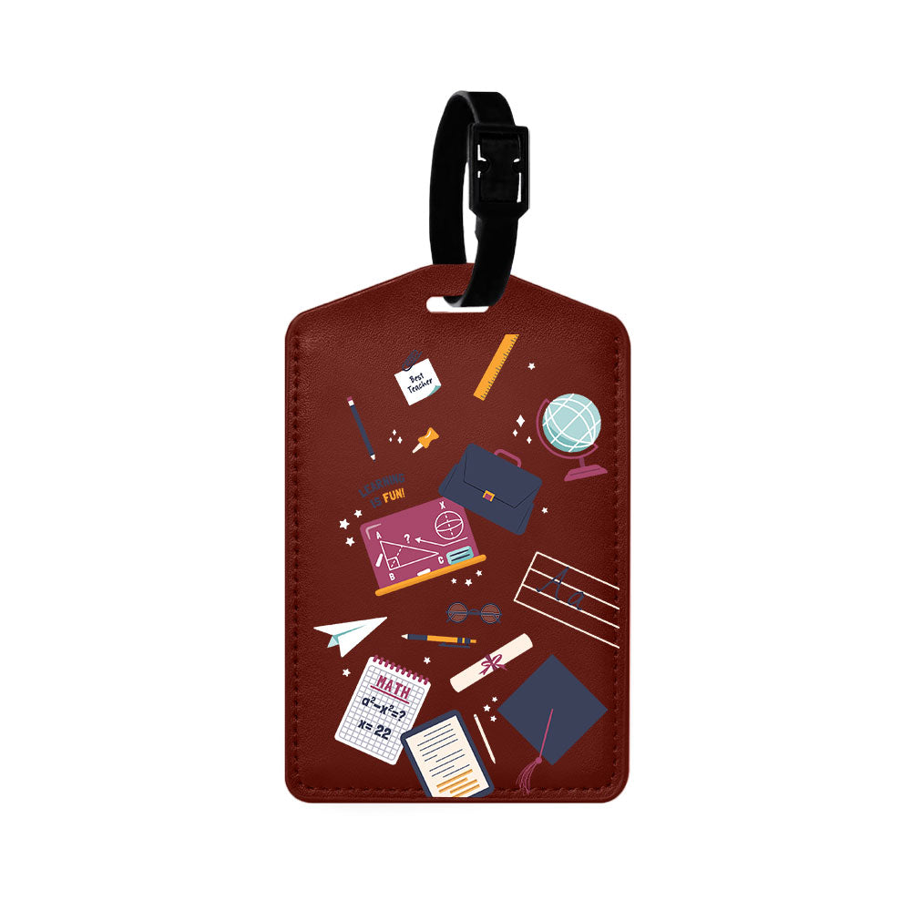 Vegan Leather Bag Tag - Teacher