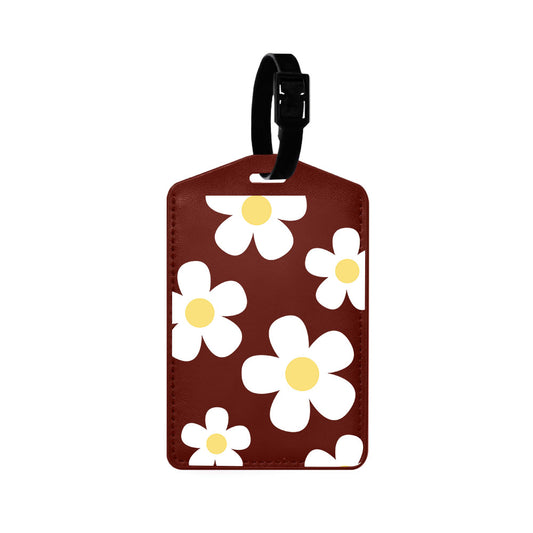 Vegan Leather Bag Tag - Daisy 2.0