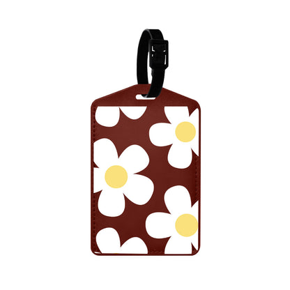 Vegan Leather Bag Tag - Daisy 4.0