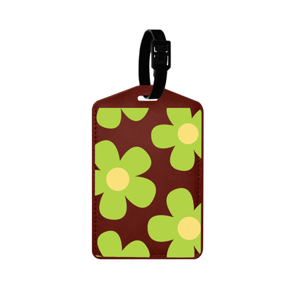 Vegan Leather Bag Tag - Daisy Bloom