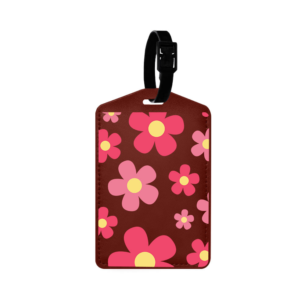 Vegan Leather Bag Tag - Daisy Blush