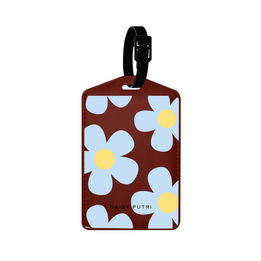 Vegan Leather Bag Tag - Daisy Garland