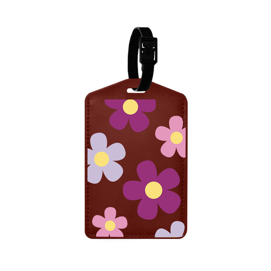 Vegan Leather Bag Tag - Daisy Paradise