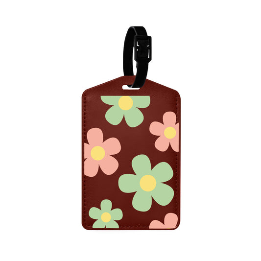 Vegan Leather Bag Tag - Daisy Spring