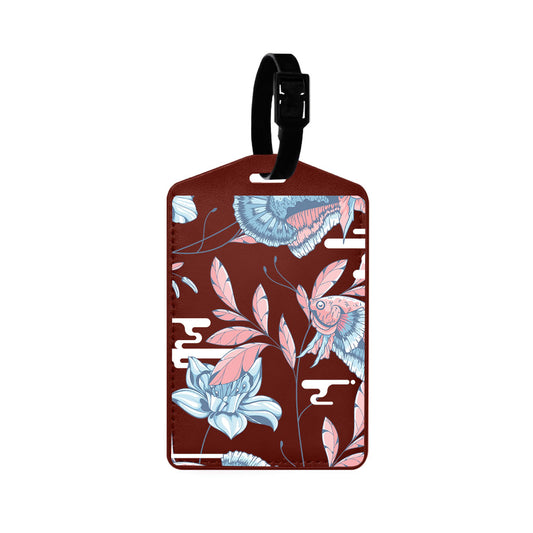 Vegan Leather Bag Tag - Fish & Floral 3.0
