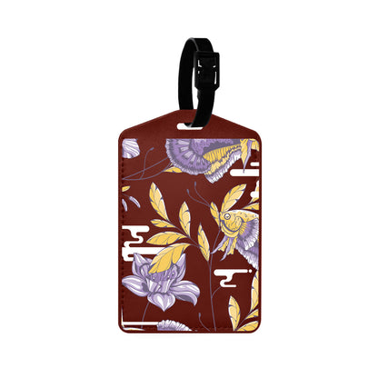 Vegan Leather Bag Tag - Fish & Floral 5.0
