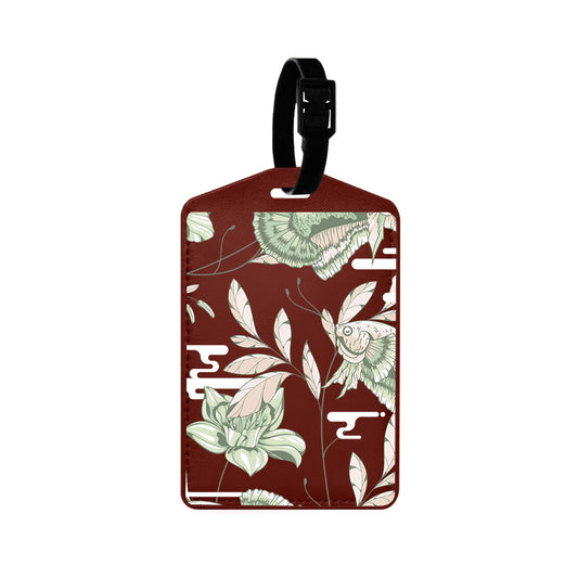Vegan Leather Bag Tag - Fish & Floral 6.0