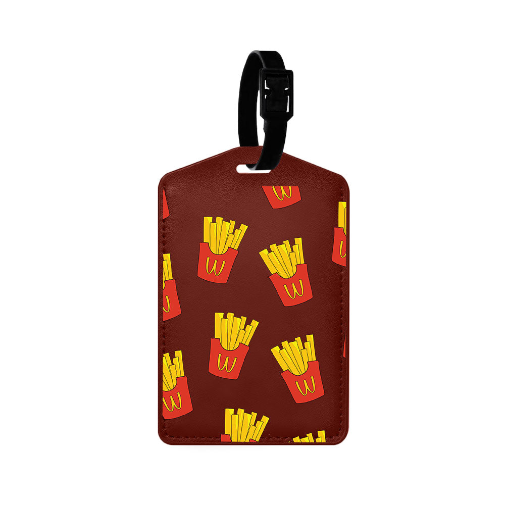 Vegan Leather Bag Tag - Fries