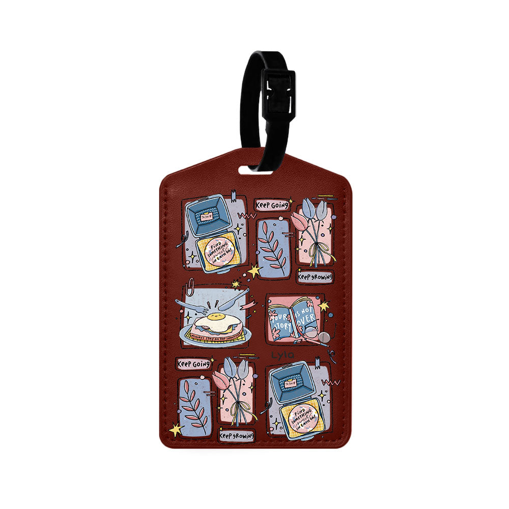 Vegan Leather Bag Tag - Grow (Sunnysidearteu)