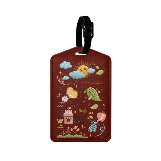Vegan Leather Bag Tag - Growth