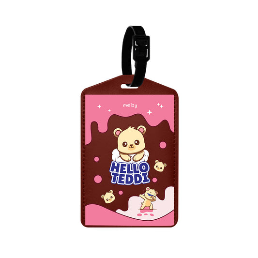 Vegan Leather Bag Tag - Hello Teddy 2.0