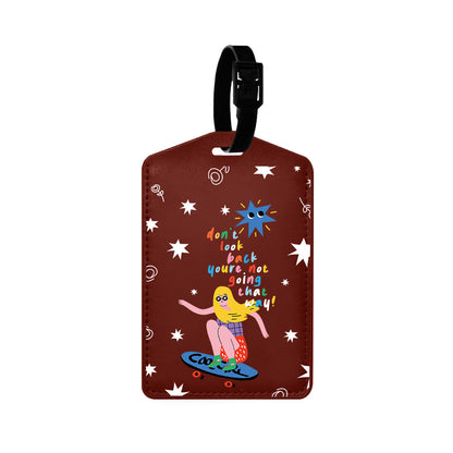 Vegan Leather Bag Tag - Keep Moving