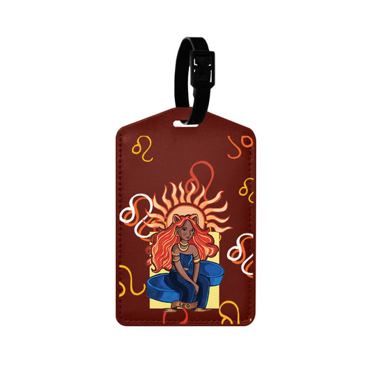 Vegan Leather Bag Tag - Leo