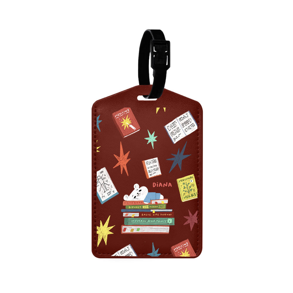 Vegan Leather Bag Tag - Let Me Sleep