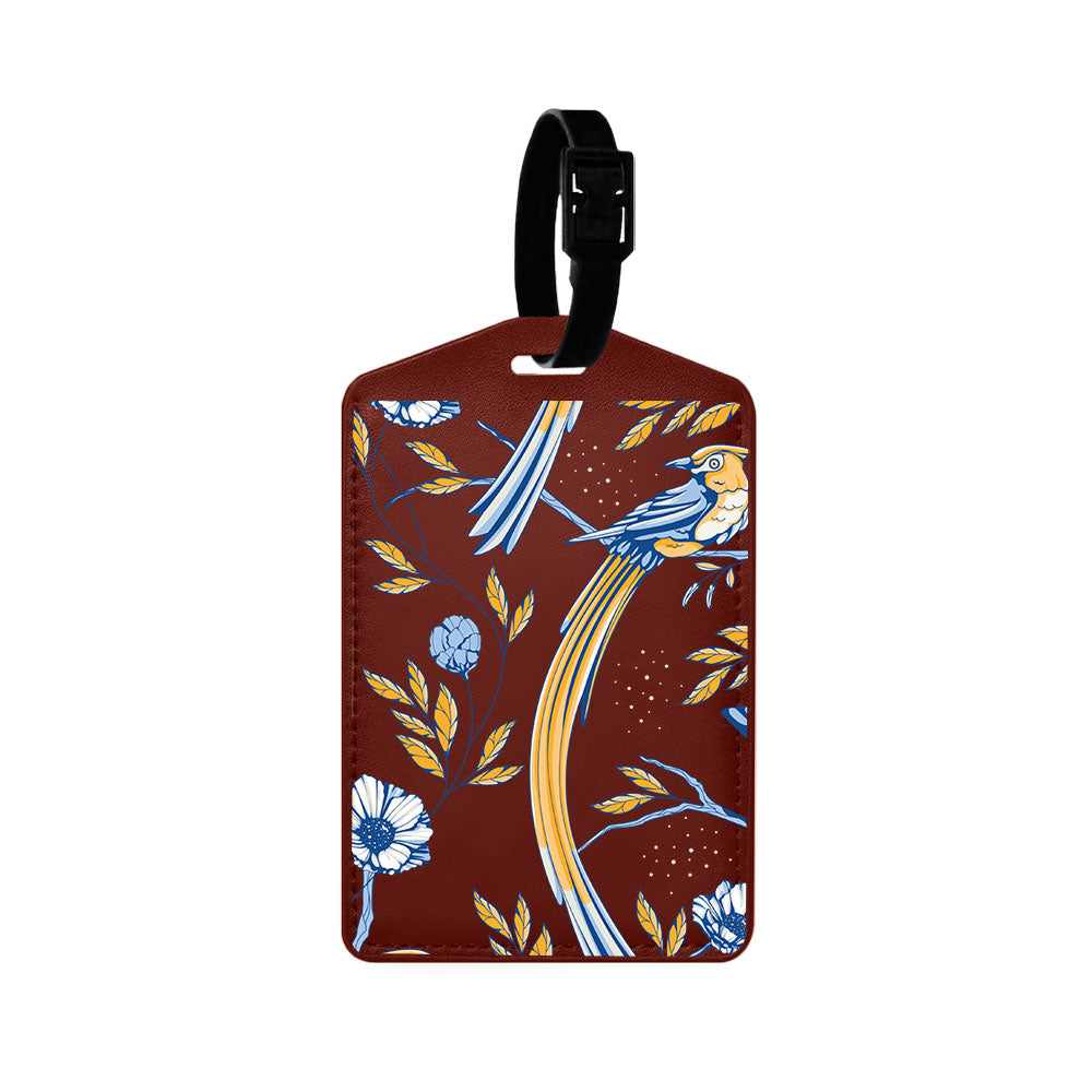 Vegan Leather Bag Tag - Lovebird 7.0