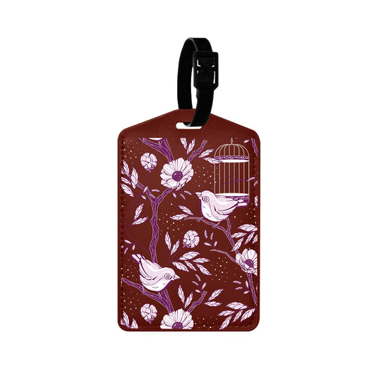 Vegan Leather Bag Tag - Lovebird Monochrome 5.0