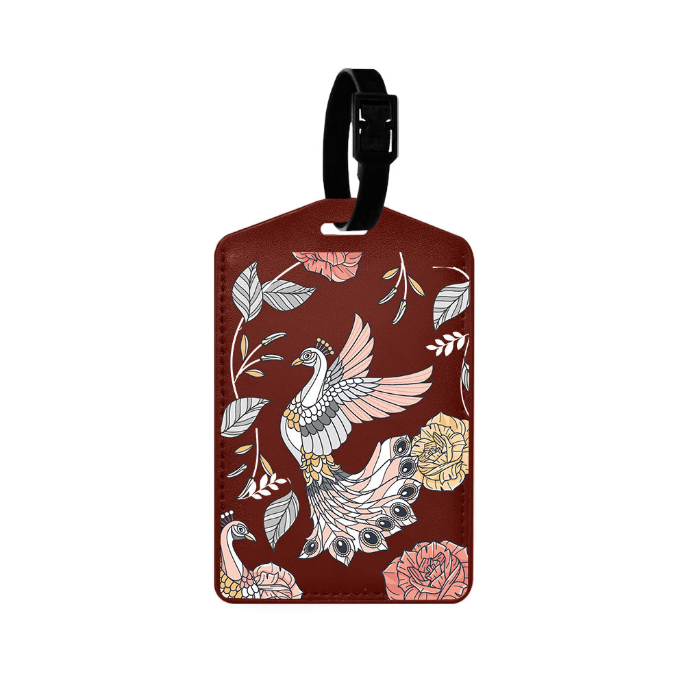 Vegan Leather Bag Tag - Bird of  Paradise 1.0