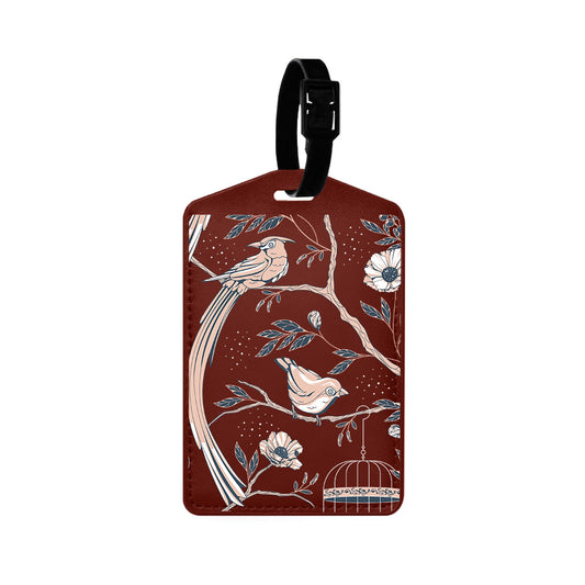 Vegan Leather Bag Tag - Lovebird 2.0