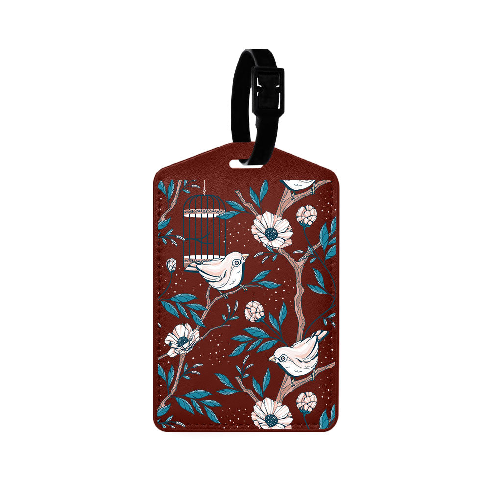 Vegan Leather Bag Tag - Lovebird 3.0