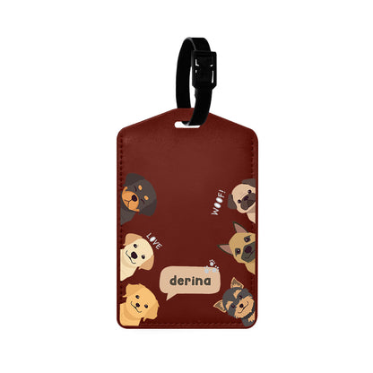 Vegan Leather Bag Tag - Ruff Family