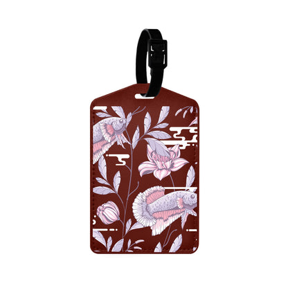 Vegan Leather Bag Tag - Fish & Floral 1.0