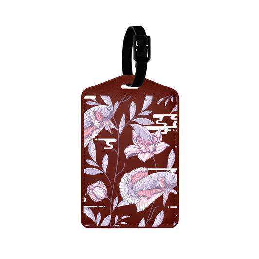 Vegan Leather Bag Tag - Fish & Floral 1.0