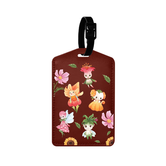 Vegan Leather Bag Tag - Magical Garden