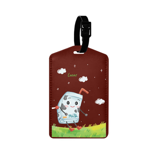 Vegan Leather Bag Tag - Milk to My Cookies (Couple Case)