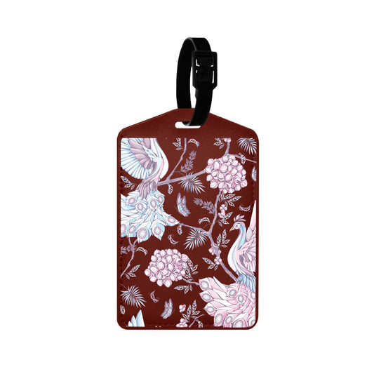 Vegan Leather Bag Tag - Peacock
