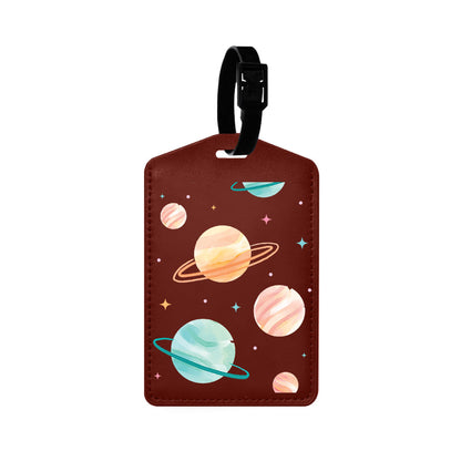 Vegan Leather Bag Tag - Planetarium 1.0