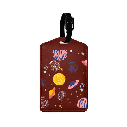 Vegan Leather Bag Tag - Planetarium 2.0