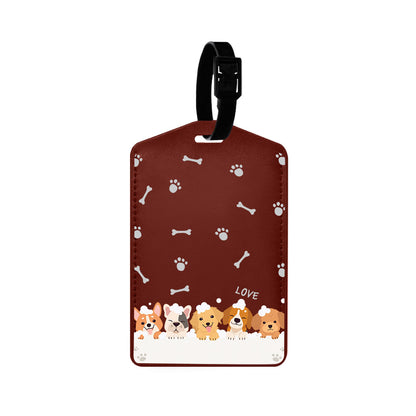 Vegan Leather Bag Tag - Ruff Family 2.0