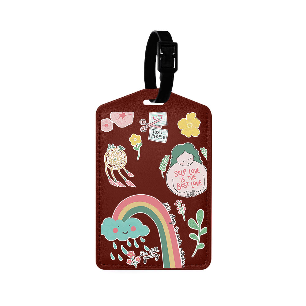 Vegan Leather Bag Tag - Self Love