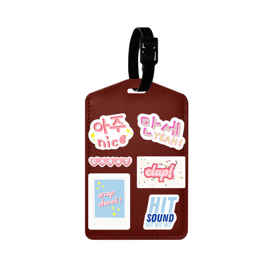Vegan Leather Bag Tag - Seventeen Sticker Pack
