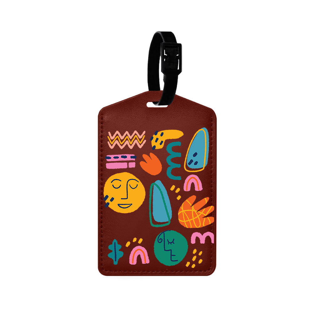 Vegan Leather Bag Tag - Silent Art