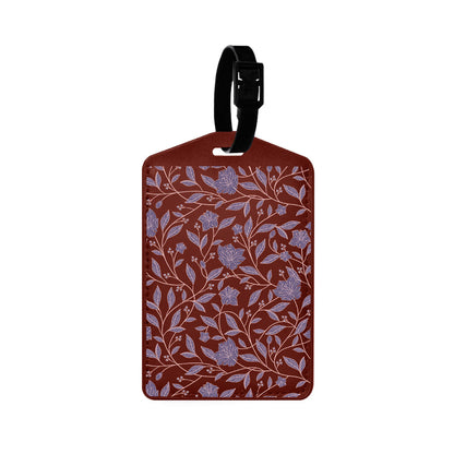 Vegan Leather Bag Tag - Sketchy Flower 4.0