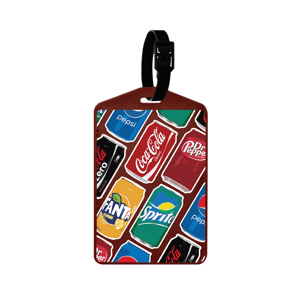 Vegan Leather Bag Tag - Soda