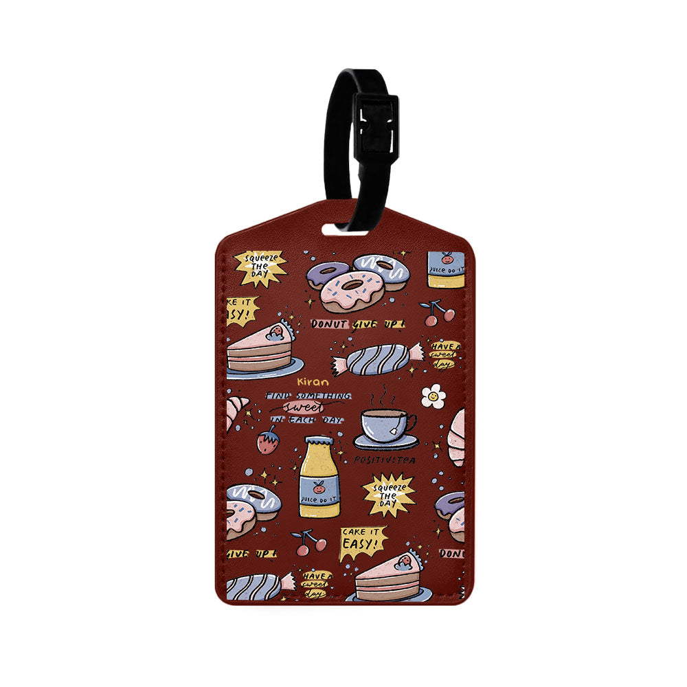 Vegan Leather Bag Tag - Sweets