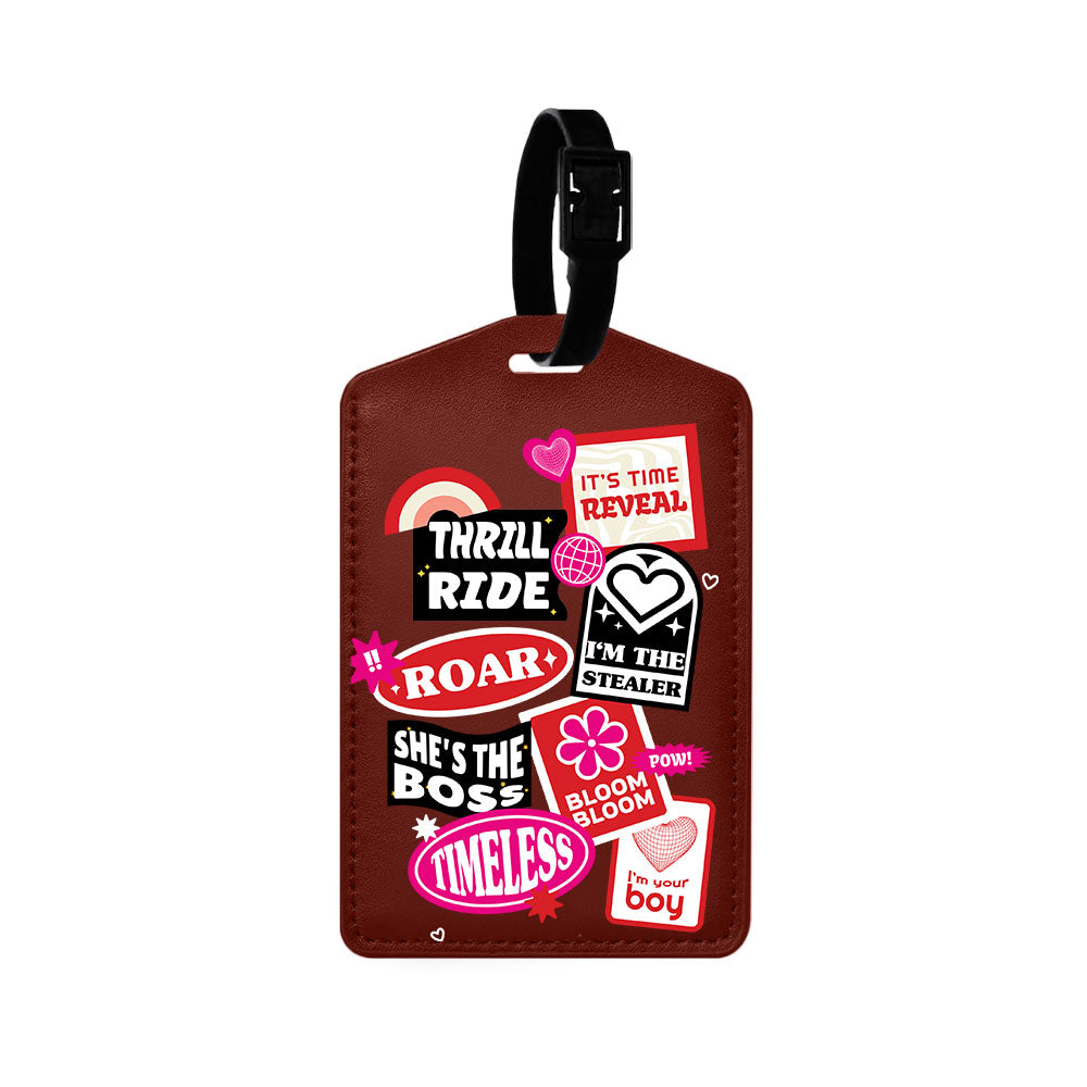 Vegan Leather Bag Tag - The Boyz Song Sticker Pack