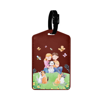 Vegan Leather Bag Tag - Adorable Animals