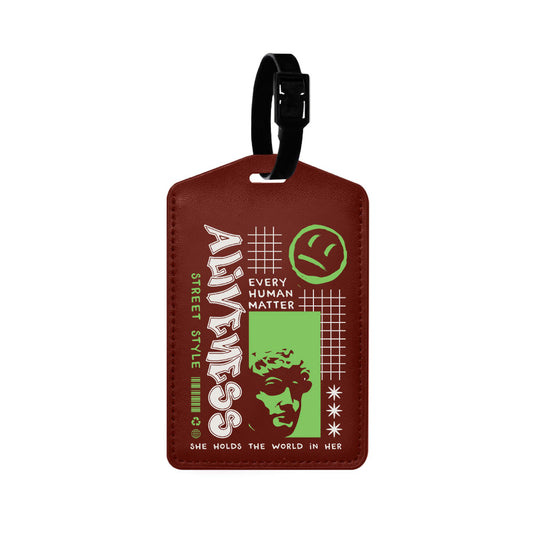 Vegan Leather Bag Tag - Alive