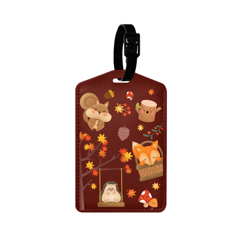 Vegan Leather Bag Tag - Autumn