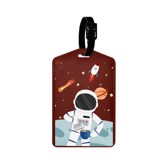 Vegan Leather Bag Tag - Baristronaut