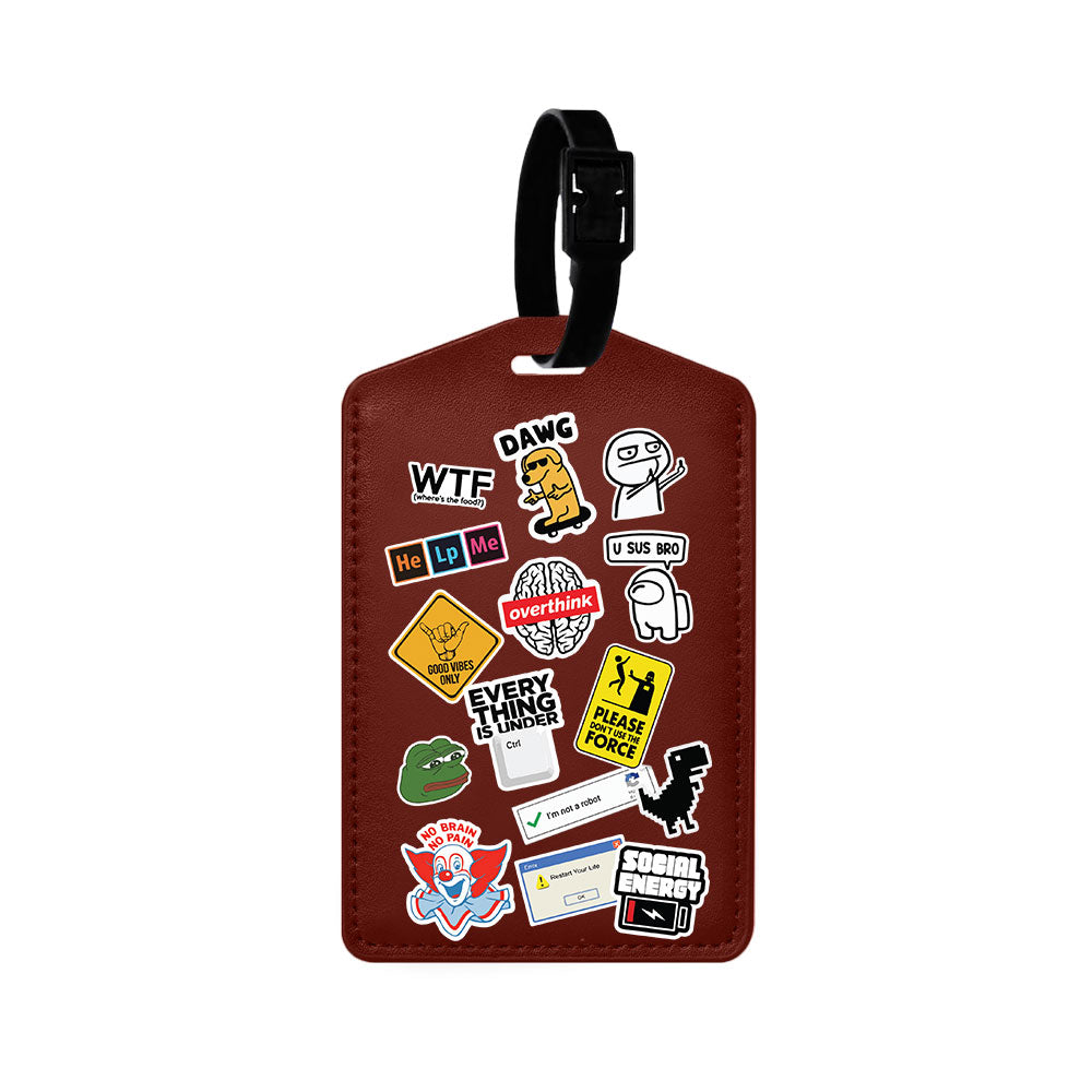 Vegan Leather Bag Tag - Brand Parody 2.0
