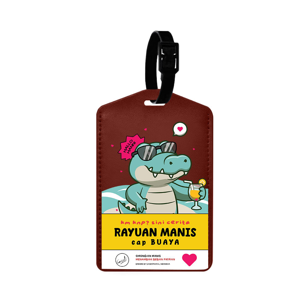 Vegan Leather Bag Tag - Cap Buaya