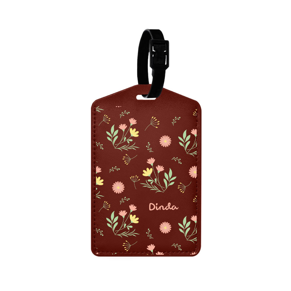 Vegan Leather Bag Tag - Dandelion